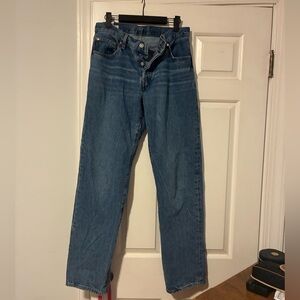 Levi's 501 Blue Straight Jeans Classic Style